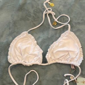 NWT Luli Fama Bride White Triangle top